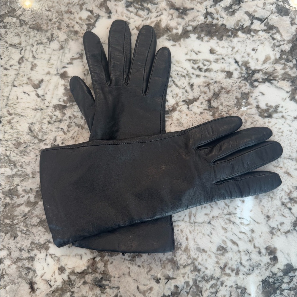 Leather cashmere lined gloves size 6.5